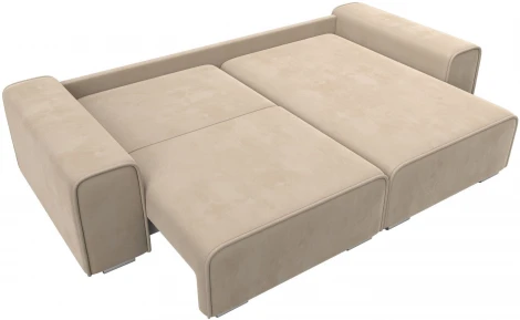 Диван угловой Лига-029 правый угол (Бежевый/Велюр) Лига Диванов арт.121924