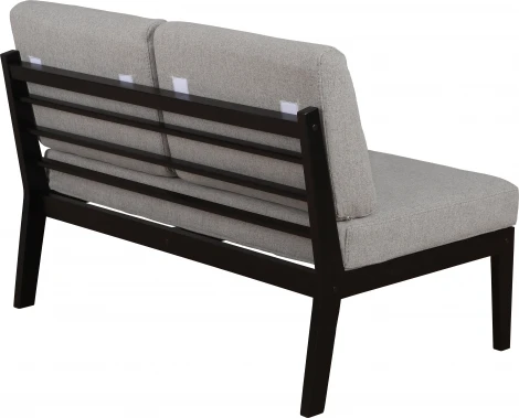 Диван-скамья Массив мягкая ткань серый, каркас венге Mebelik арт.007550