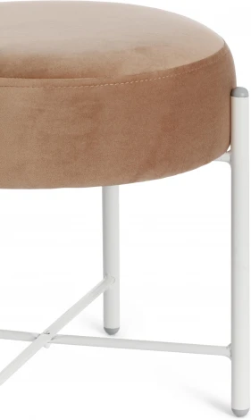 Табурет Tetchair AMBER (Металл,Ткань/Бежевый,Белый) 19242