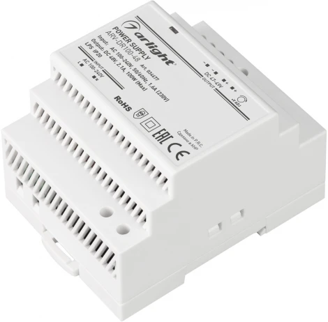 Блок питания ARV-DR100-48 (48V, 2.1A, 100W) (Arlight, IP20 DIN-рейка) 034677