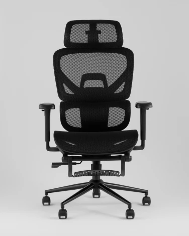 Кресло офисное TopChairs Vertus черная сетка Stool Group УТ000042053