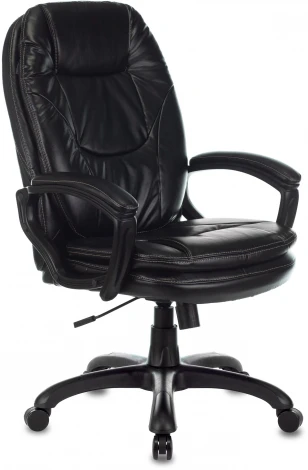 Кресло руководителя Бюрократ CH-868N черный Leather Venge Black эко.кожа крестовина пластик