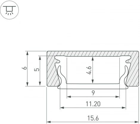 Профиль MIC-M-2000 (Arlight, Алюминий) 044530