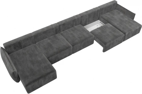 Диван п-образный Лига-051 НПБ МегаЛонг Лига Диванов (Велюр) арт.128680