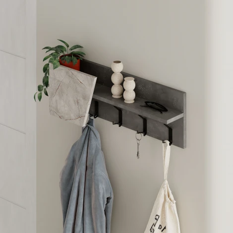 Вешалка для одежды ELEVA HANGER LEVE (ЛДСП/Белый) арт.LEV01143