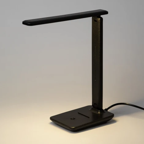 Офисная настольная лампа светодиодная складываемая ЭРА NLED-508-7W-BK (220V, выключатель)