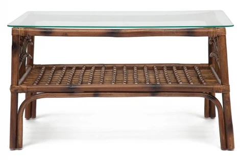 Столик кофейный Secret De Maison Kavanto коричневый античный / Brown Antique (натуральный ротанг)