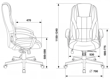 Кресло игровое Zombie VIKING-9 черный/салатовый текстиль/эко.кожа крестовина пластик
