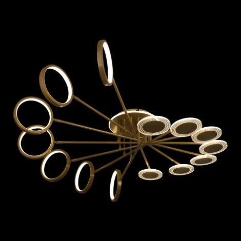 Потолочная люстра на штанге Megan 10164L Gold (LED, 220V, круглые, кольцо)