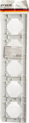 Рамка на 5 постов (белый) Stekker Эрна 39620