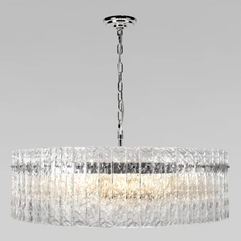 Подвесная люстра Loft It Nevada 10297/800 Nickel (220V, хрусталь, на цепи, круглые)