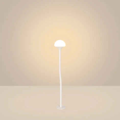 Грунтовой светильник светодиодный KT-MUCENA-BOLL-A-H350-1W Warm3000 (WH, 85 deg, 24V) (Arlight, IP65 Металл) 050669