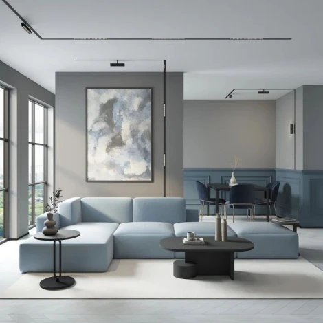 Трековый светильник Downlight однофазный Denkirs Smart Grill DK8002-CONN-BK (регулировка яркости, LED, 220V)