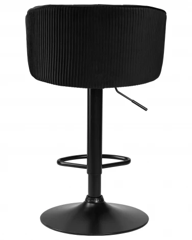 Стул барный DOBRIN DARCY BLACK (черный велюр (1922-21)) 5025_BlackBase-LM BLACK, цвет сиденья черный (1922-21), основания черное