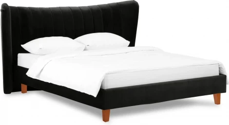 Кровать Queen II Agata L ОГОГО (арт.574799), (Ткань/Черный)