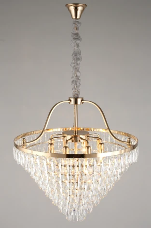 Подвесная люстра каскадная Aployt Gerta APL.725.13.13 (220V, хрусталь, на цепи)