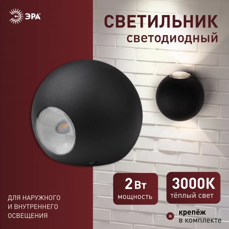 Архитектурная подсветка светодиодная ЭРА WL11 BK WL11 BK
