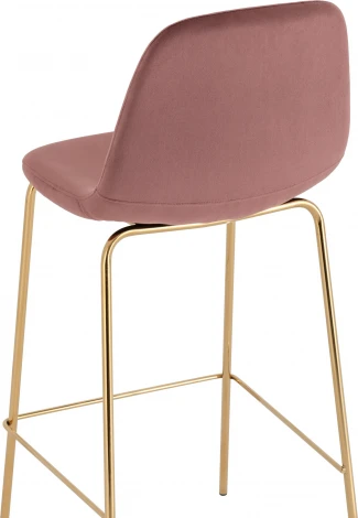 Стул барный Валенсия SN велюр пыльно-розовый золотые ножки 2 шт Stool Group (арт.УТ000038303)