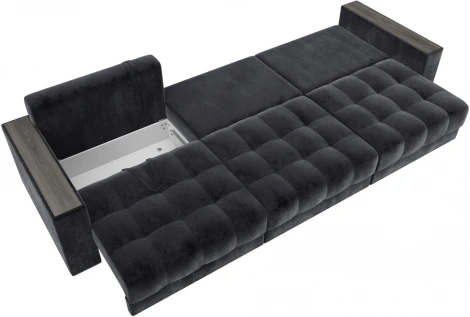 Диван прямой с декором Лига-049 НПБ Лонг Лига Диванов (Велюр) арт.128441