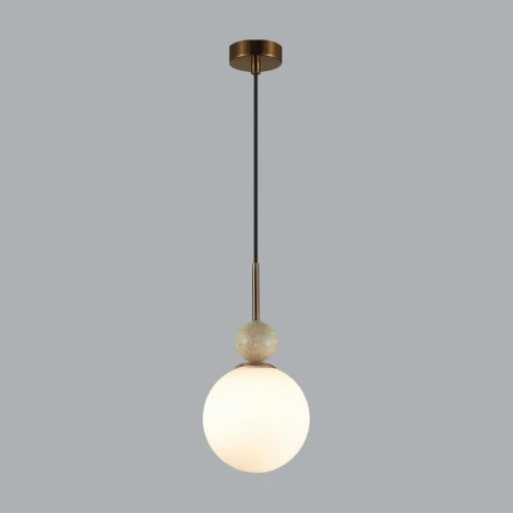 Подвесной светильник Odeon Light Lolla 6625/1A бронзовый/белый/камень/металл IP20 E14 40W 220V