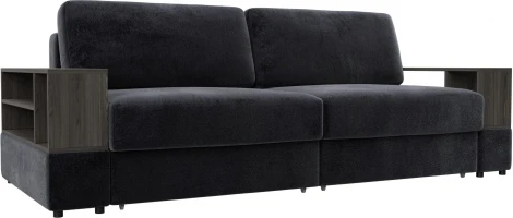 Диван прямой с 2 полками Лига-055 НПБ Лига Диванов (Велюр) арт.129063