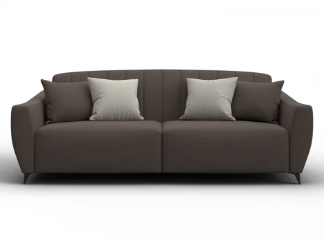 Диван-книжка Лига-095 НПБ (ДВП,ДСП,ЛДСП,Брус,Фанера,ЛДВП/Металл/Рогожка/Коричневый) Лига Диванов 132563