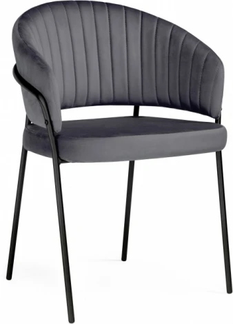 Стул на металлокаркасе Лео (Лео антрацитовый brandy light 28 / черный) Woodville арт.592480
