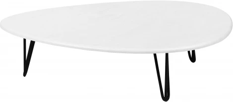 Стол журнальный Дадли белый бетон/чёрный от фабрики Mebelik