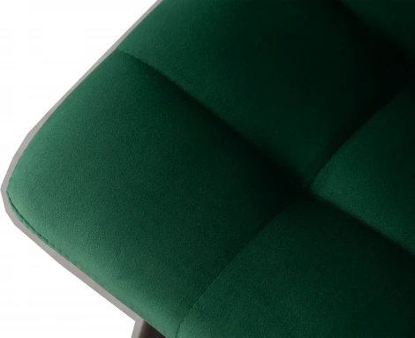 Стул барный DOBRIN NICOLE (черные матовые ножки, зелёный велюр (108-64))