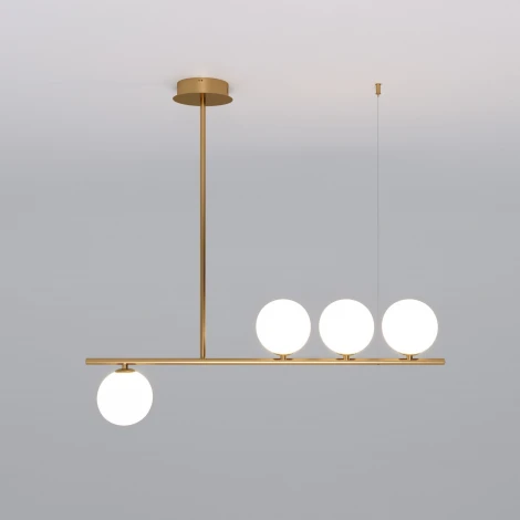 Потолочная люстра на штанге Fredo 70136/4 золото (220V, на тросе, шарики)
