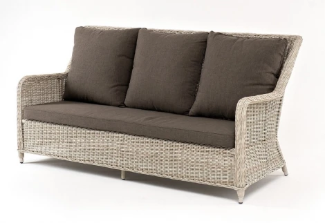 "Гляссе" диван трехместный из искусственного ротанга, цвет бежевый 4SIS арт.УТ-00006457