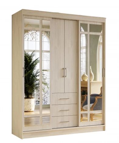 Шкаф БТС-купе комбинированный Маэстро, ясень белый