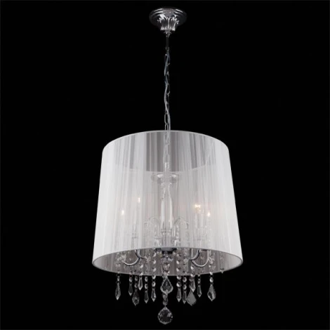 Подвесная люстра Eurosvet 2045 2045/5 хром/белый (220V, на цепи)