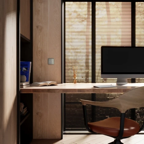 Выключатель встраиваемый Voltum S70 для жалюзи 10А, (шелк)