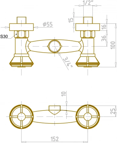 Душевая стойка Bronze de Luxe 10118F