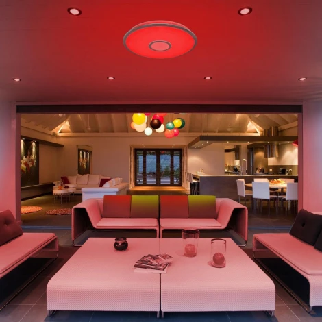 Потолочная люстра RGB Citilux Старлайт CL703A31G (LED, 220V, пульт управления, управление смартфоном, голосовое управление, умный дом - Алиса, Маруся, Сири, круглые)