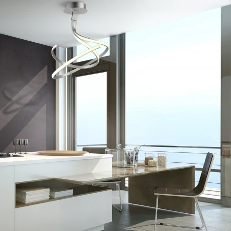 Потолочный светодиодный светильник круглый в виде спирали Mantra Nur 4981 (220V, спираль)