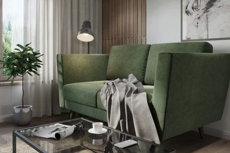 Диван Arsko Гуннар зеленая рогожка