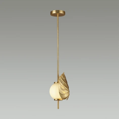 Потолочная люстра на штанге Jungle 4864/1A (220V, шар, листья)