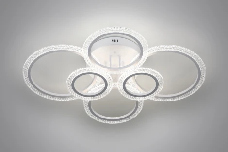 Потолочная люстра на штанге светодиодная с пультом Rivoli Marion 6107-109 (регулировка яркости, 220V)