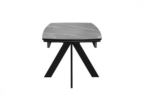 Стол DikLine DKU120 Керамика Серый мрамор/подстолье черное/опоры черные (2 уп.) арт.00-00074485