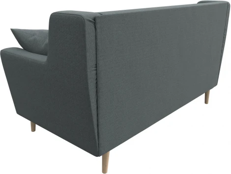 Диван кухонный прямой Брайтон 2 (Серый/Рогожка) Лига Диванов арт.123713