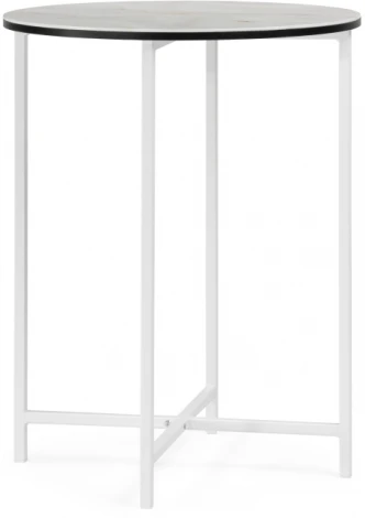 Журнальный стол Манеттия стекло мрамор золото / белый 507422 Woodville