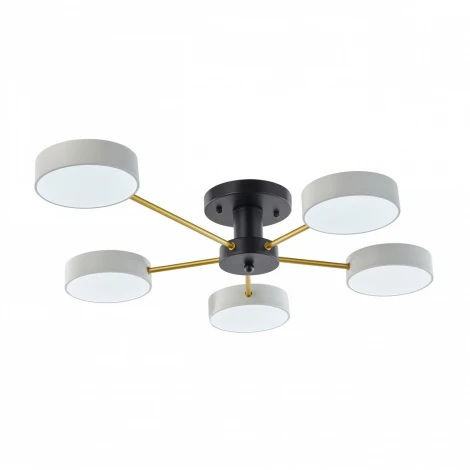 Потолочная люстра на штанге Arte Milano Ferrara 252006/5 Bk/Wh (LED, 220V, круглые)