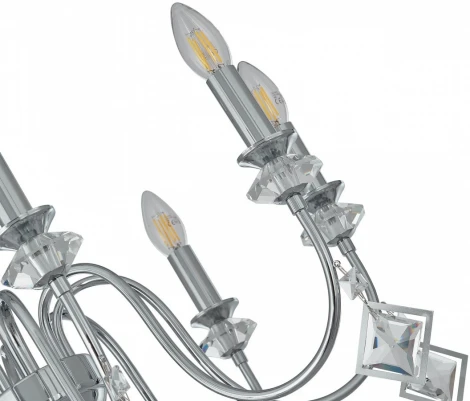 Подвесная люстра Arte Milano AM342101 342101/8 CR (220V, подвески, на цепи, подсвечник, свеча)