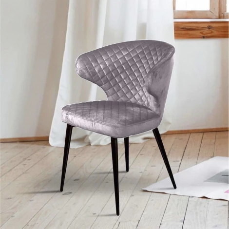 Стул Richard ромб, бархат светло-серый 26 Top Concept 77334