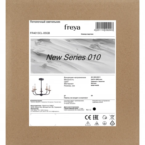 Потолочная люстра на штанге Freya New Series 010 FR4013CL-05GB