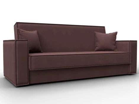 Диван-книжка Куба (ДСП,ЛДСП/Пластик/Замша/Бордовый) Лига Диванов 127459