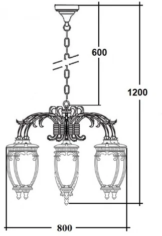 Уличный светильник подвесной Oasis Light VERONA 86270/6 16 R