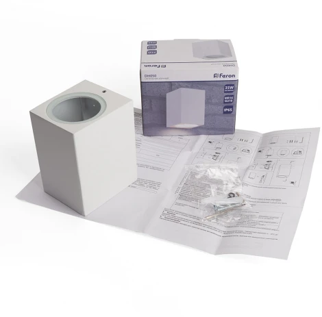 Архитектурная подсветка Feron Бостон 48326 DH050,на стену, GU10 белый (220V, IP65)